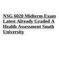 NSG 6020 Midterm Exam Latest Already Graded A 