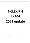 NCLEX RN EXAM  2021 update