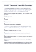 NREMT Paramedic Prep - 200 Questions and Answers &lpar;100&percnt; Correct&rpar; 2022&sol;2023