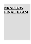 NRNP 6635 MID TERM 2021 Latest Questions and Answers All Correct Study Guide, Download to Score A 