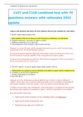 &Tab;C157 and C128 combined test with 70 questions answers with rationales 2022 update