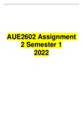 AUE2602 Assignment 2 Semester 1 2022