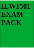 ILW1501 Introduction To Law LATEST EXAM PACK.