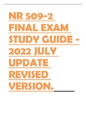 NR 509 MID TERM AND FINAL EXAMS COMPLETE STUDY GUIDES 2022(ALL CHAPTERS INCLUDED).
