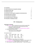 International Trade: full lecture notes