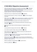 C100 WGU Objective Assessment