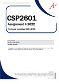 CSP2601 Assignment 4 2022