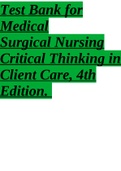 Test Bank for Medical Surgical Nursing Critical Thinking in Client Care&comma; 4th Edition -Priscilla-LeMone &lpar;ALL CHAPTERS FULLY COVERED&rpar;&period;