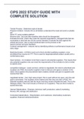 CIPS 2022 STUDY GUIDE WITH COMPLETE SOLUTION