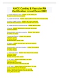 Cardiac-Vascular Nursing Exam&period;&period;&period;&period;CARDIAC-VASCULAR NURSING EXAM COMPLETE SOLUTION BUNDLE A GRADED