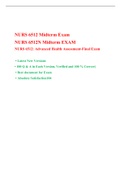 NURS 6512 Midterm Exam (Version 2) NURS 6512N MIDTERM EXAM NURS 6512: Advanced Health Assessment• Latest  New Versions • 100 Q & A in Each Version, Verified and 100 % Correct| • Best document for Exam • Absolute Satisfaction