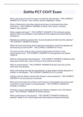 DaVita PCT CCHT Exam &lpar;Latest 2022&sol;2023&rpar; 