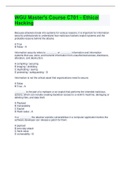 WGU Master's Course C701 - Ethical Hacking Questions And Answers&lpar; best Solution Rated A&plus;&rpar;