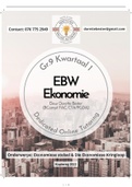 EBW: Ekonomie - Graad 9 Kwartaal 1 Opsommings