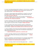 PHARMACOLOGY ATI PROCTOR EXAM LATEST UPDATE 2022