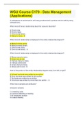 WGU Course C170 - Data Management &lpar;Applications&rpar; Questions And Answers&lpar; Complete Solution&rpar;Score A&plus;