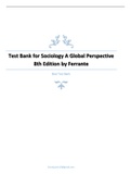 Test Bank for Sociology A Global Perspective 8th Edition by Ferrante | Best Test Bank