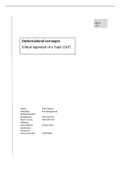 CAT- Critical Appraisal of a Topic- Oncologie- PL3- Cijfer 7- Met beoordeling!