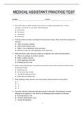 CERTIFIED CLINICAL MEDICAL ASSISTANT 2022 Questions and Answers