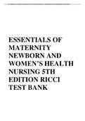 Essentials of Maternity Newborn and Women’s Health Nursing 5th Edition Susan Ricci
