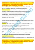 NURSING NUR 305 ATI Medical&sol;Surgical Neurosensory AH1 Exam Questions And Answers Graded A&plus; Assured Success New Update 2022&sol;2023 with rationales 