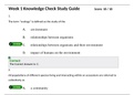 BIO 315 Week 1 Knowledge Check Study Guide