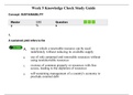 BIO 315 Week 1-5 Knowledge Check Study Guide (Compilation of Week 1, 2, 3, 4, & 5  Knowledge Check Study Guide)