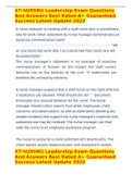 ATI NURSING Leadership Exam Questions And Answers Best Rated A&plus; Guaranteed Success Latest Update 2022