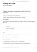 : Care of the Patient with a Urinary Disorder  Nursing Test Bank