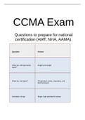 CCMA Exam Questions to prepare for national certification