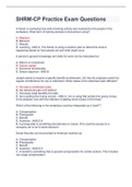 SHRM-CP Practice Exam Questions.
