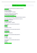 TEAS Science Prep Questions And Answers Latest 2022&lpar; Complete top Solution Rated A&rpar;