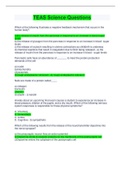 TEAS Science Questions And Answers 2022&lpar; Complete top Solution Rated A&rpar;