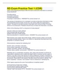 RD Exam Practice Test 1 &lpar;CDR&rpar; Answered  questions 2022