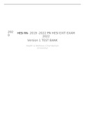 2020   HESI RN- 2019 -2022 PN HESI EXIT EXAM 2022 Version 1 TEST BANK