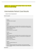 NURSE 220  Unguided Intermediate Patient Case Results McHenry County College	