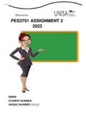 PES3701 Assignment 2 2022 Answers