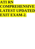 ATI RN COMPREHENSIVE LATEST UPDATED EXIT EXAM-2&period;