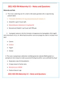 2021 HESI RN Maternity V1 Notes and Questions Uploaded 2022(Download To Score A)