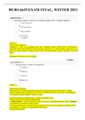 WALDEN UNIVERSITY NURS 6635 FINAL EXAM &vert; NURS 6635 MIDTERM EXAM &lbrace;Bundle Compilation&rcub; 