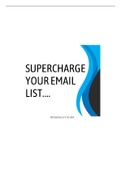 Supercharge your Email List | WORKSHEET