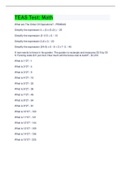 TEAS Test&colon; Math Questions And Answers&sol;&lpar; Complete Solution&rpar;&period;GRADED A&plus;