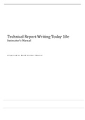 Solution Manual for Technical Report Writing Today, 10th Edition RiordanI