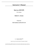 Solution Manual for Survey of ECON, 1st Edition