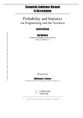 Complete Solutions Manual Probability and Statistics for Engineering and the Sciences, 9th Edition