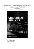 An instructor's Solutions Manual to accompany Structural Analysis, SI Edition, 4th Edition