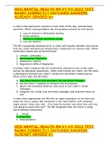 HESI MENTAL HEALTH RN V1-V3 2022 TEST BANKS CORRECTLY OUTLINED ANSWERS ALREADY GRADED A&plus;