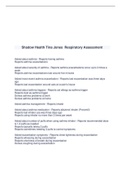 Shadow Health | Tina Jones | Respiratory Assessment 2022/2023