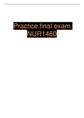 Practice final exam NUR1460