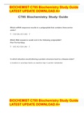 BIOCHEMIST C785 Biochemistry Study Guide LATEST UPDATE DOWNLOAD A&plus;